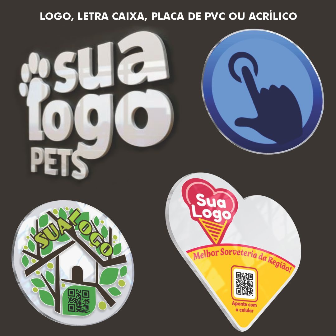 Logo em PVC ou acrílico